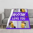 thumbnail image 3 of Custom Blanket with Picture HD Printing Photo Blankets Customize Comfortable and Soft Personalized Flannel Throw Blankets for Couple Girlfriend Boyfriend Wife Husband Valentine Gift (Style 6) Blankets, 3 of 5