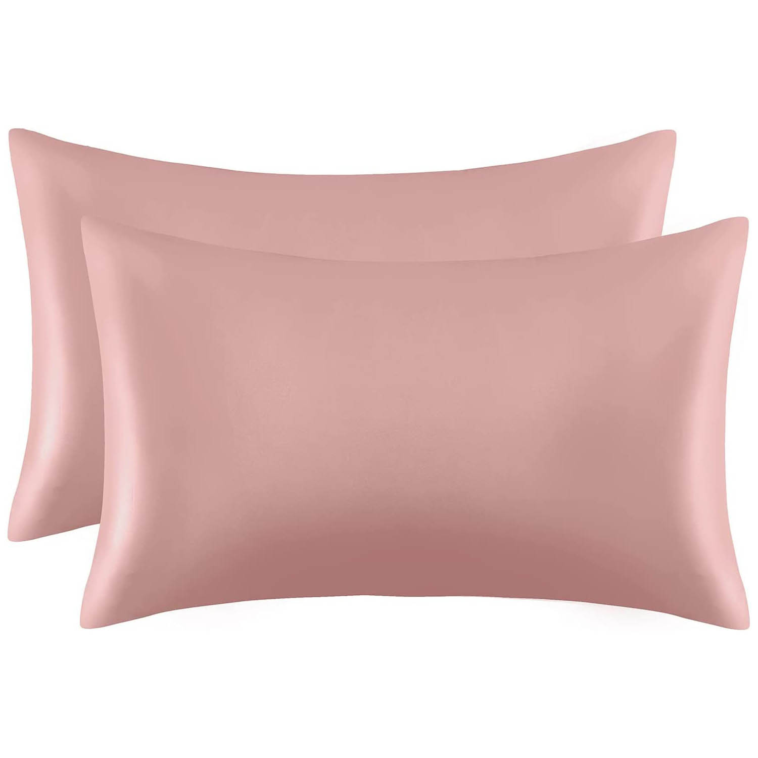2Piece Satin Pillowcases Queen Size Silky Satin Pillow Cases for Hair