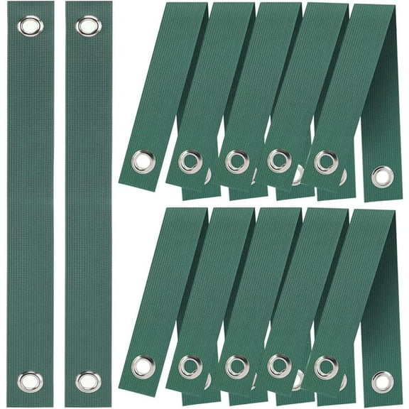 LQQBOX Tree Straps for Staking, 12 PCS Tree Support Straps for Newly Planted Saplings and Hurricane Protection, Tree Straightening Ties Green