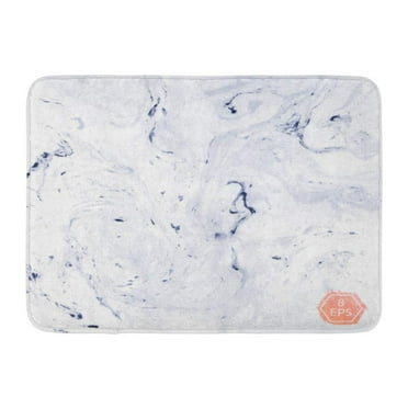 GODPOK Watercolor White Natural Hand Drawn Marble Stone Abstract Rug Doormat Bath Mat 23.6x15.7 inch