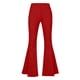 thumbnail image 5 of Amzcrzy Leggings Acampanados Mujer S-2XL - Yoga, Cintura Alta Sin Costura Delantera, Muy Elásticos Cómodos, Color Liso, Bolsillos Rojo, 5 of 6