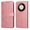 Pink, variant on Wallet Phone Case for Honor Magic 6 Lite with Card Holder and Stand Function Pink
