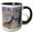 Black/White, variant on 3drose, White-tail Deer Buck., 11oz Two-tone Green Mug