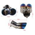 thumbnail image 5 of Embout d'Échappement, Embout de Queue d'Échappement Brillant - Bleu Grillé Plié, 5 of 5