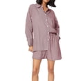 thumbnail image 3 of WAYUTE Shorts Sets Women 2 Piece Outfits Casual Striped Cardigan Shorts Set Summer Beachwear Comfortable Outfit for Travel Vacation, 3 of 7
