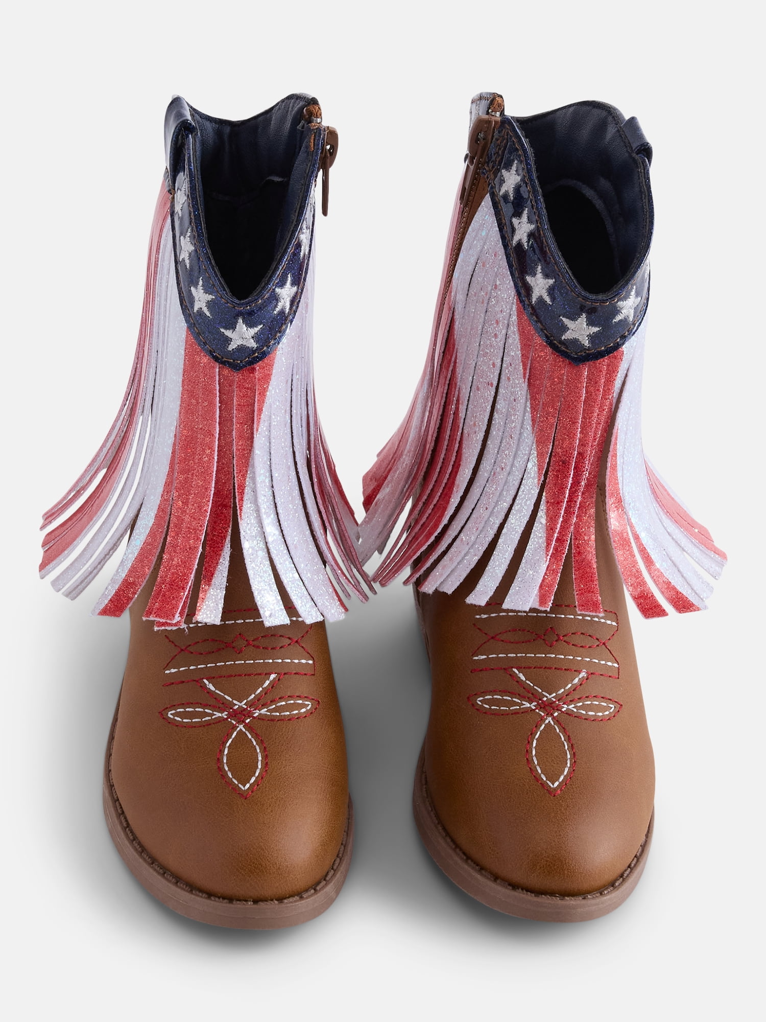 Wonder Nation Toddler and Big Girls' Western Boots with Fringe