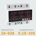 thumbnail image 3 of Voltmeter, AC120V-300V 63A Overvoltage Protector Adjustable Quick Response 3 Wire Digital Display  for Home, 3 of 7