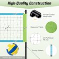 thumbnail image 2 of Gymax Portable Outdoor Volleyball Net Set Height Adjustable Poles Anti-Sag Green, 2 of 10
