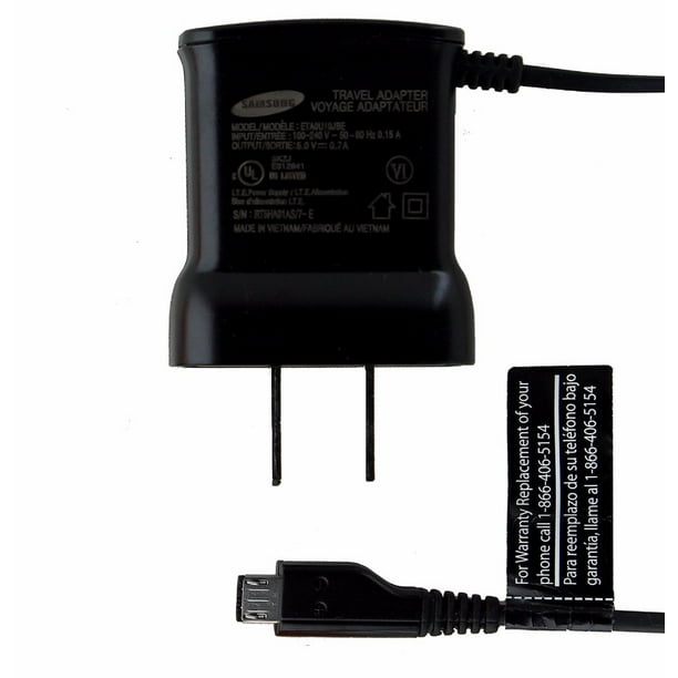 Préstamo de dinero Colector Juramento Restored Samsung (ETA0U10JBE) 5V 0.7A Wall Charger & Cable for Micro USB Devices - Black (Refurbished) - Walmart.com Préstamo de dinero Colector Juramento Restored Samsung (ETA0U10JBE) 5V 0.7A Wall Charger & Cable for Micro USB Devices - Black (Refurbished) - Walmart.com