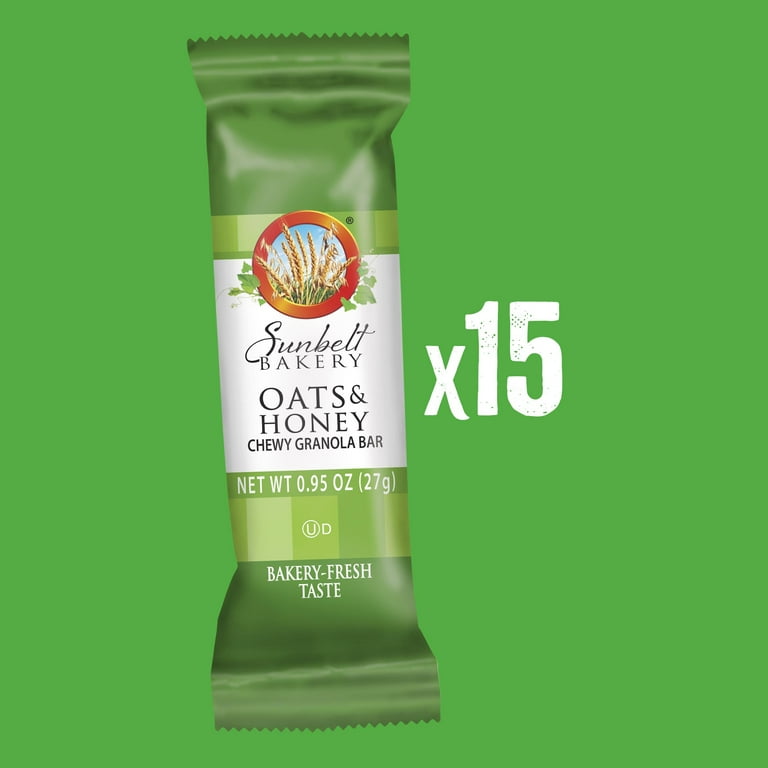 Sunbelt Bakery Chewy Granola Bars, Oats & Honey, 15 Ct