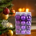 thumbnail image 7 of CoreLiving Mini Christmas Balls Ornaments - Shatterproof Small Tiny Christmas Ball Ornaments, Classic Christmas Bulb Ornaments for Xmas Tree Decorations, Holiday Wedding Party Decor, 18-Pack, Purple, 7 of 7