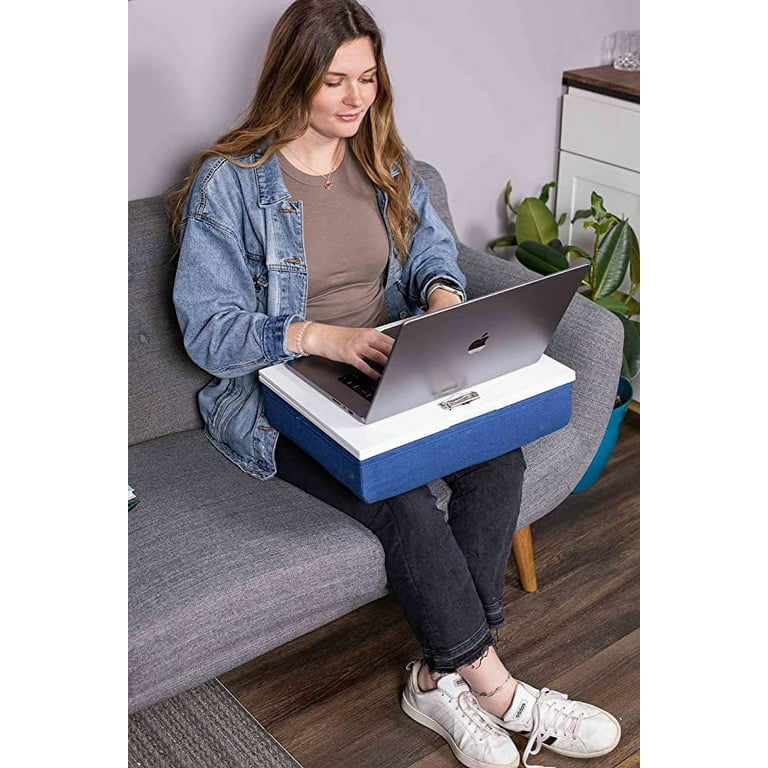 Birdrock Home Lap Desk with Storage and Cushion - Navy
