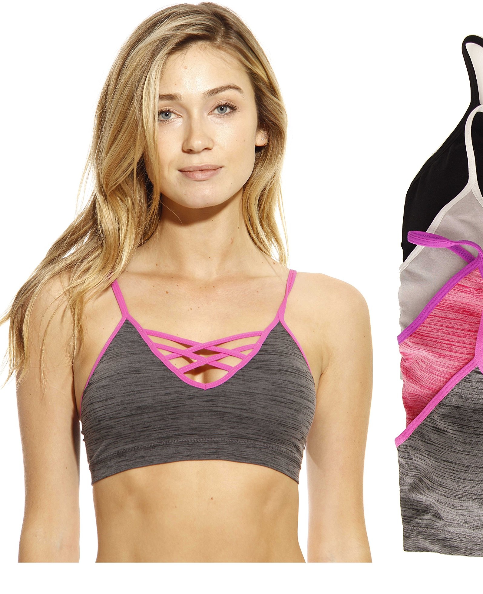 Just Intimates - Just Intimates Wireless Seamless Sports Bra Bras (Pack of 4) (Group 3, 3X 
