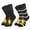 1 Pair Black + 1 Pair Dark Gray Stripe2, variant on JSPA Men Women Mid-Calf Winter Thick Warm Thermal Socks,Black,1 Pack,Medium