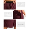 thumbnail image 3 of DPTALR George Men's Solid Color Fitness Running Shorts,with Zipper Pocket,Beach Sports Shorts,Wine,Big and Tall Men L, 3 of 3