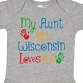 thumbnail image 4 of Inktastic My Aunt in Wisconsin Loves Me Boys or Girls Baby Bodysuit, 4 of 5