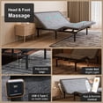thumbnail image 3 of ESHINE King Adjustable Bed Frame-14 inch Memory Foam Mattress, with Massage, Wireless Remote, USB, Under Bed Light, Head and Foot Incline, Gray, 3 of 10