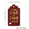 thumbnail image 5 of Inkdotpot Love Is Sweet Wedding Bottle Tag Real Gold Foil Favor Hang Tags 100 Pack, 5 of 6