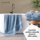 thumbnail image 4 of Toallas de Baño Grandes - Algodón Juego 4, Lujo para Baño, Ducha, Hotel (28"x 54") Azul Cerulean, 4 of 9