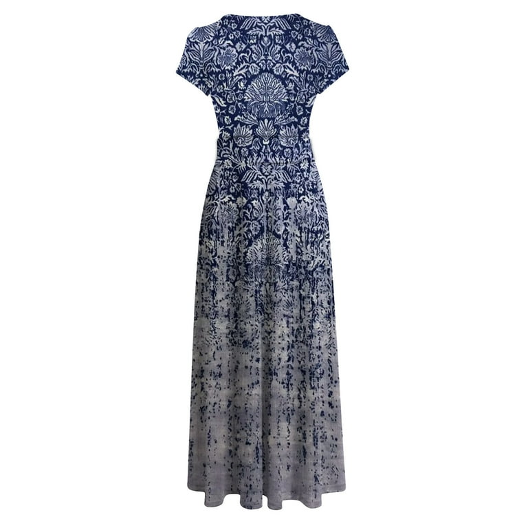 slim fit dress slacks Shop Navy Blue & Yellow Maxi Dress for Womens in The USA