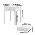 thumbnail image 4 of Night Stand Nightstand with Drawer,Scalloped Edge Bedside Table for Bedroom,Cute Minimalist Side Table for Kids Room and Girls' Room, 4 of 6