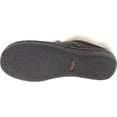 thumbnail image 5 of Clarks Womens Slipper Suede Leather Knitted Collar Clog Slippers - Plush Faux Fur Lining (6, Grey), 5 of 6