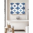 thumbnail image 6 of Boho Aztec Blue Wall Art for Living Room,Canvas Picture Wall Decor for Bathroom Bedroom,Southwest Geometric Abstract Tribal Painting Artwork for Office Kitchen Hallway Dining Room Home Decor 16"x20", 6 of 8