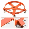 thumbnail image 6 of RIEDHOFF 1250 LBS Capacity Barrel Dolly, 55 Gallon Drum Dolly with 5 Caster Wheels, Trash Can Dolly Non-Tipping Hand, Orange Steel Frame Heavy Duty Drum Dolly, 6 of 7