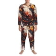 thumbnail image 3 of Naloa Colorful Abstract Eagle Men’s Pajamas Set - Long Sleeve Button Down Sleep Shirt and Pajama Bottoms Sleepwear Set-X-Large, 3 of 7