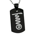 thumbnail image 1 of Stainless Steel Reiki Tibetan Fire Serpent Chakra Engraved Dog Tag Pendant Necklace, 1 of 1