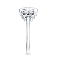 thumbnail image 3 of Rosec Jewels Certified Lab Grown Diamond Oval Engagement Ring with Accent - EF-VS Quality, 925 Sterling Silver, US 4.00, 3 of 8