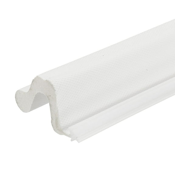 39Ft Kerf Weather Stripping Door Seal, Door Seal Strip, White Cover/White Foam