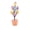 E, variant on Easter Egg for Spring Party Decorations, Artificial Potted Flower with Colorful Spotted Eggs, Tabletop Egg Decor for Holiday, Wedding & Home DIY Decor