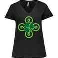 thumbnail image 3 of Inktastic St Patricks Day Shamrock Irish Women's Plus Size V-Neck T-Shirt, 3 of 5
