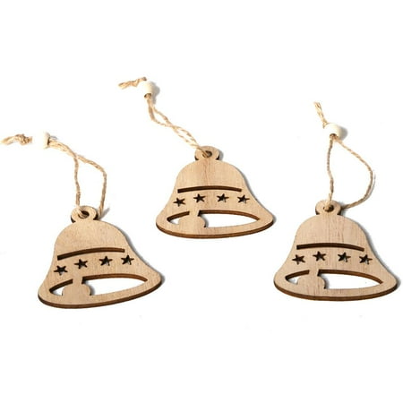 

3pcs DIY Wooden Merry Christmas Pendant Nordic Style Window Dressing Kids Gifts