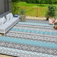 thumbnail image 3 of Sunvasagoo Waterproof Reversible Outdoor Rug – Lightweight Portable Patio MWaterproof Reversible Outdoor Rug – Lightweight Portable Patio Mat for Camping, RV, Deck, Porch – UV & mark Resistant, 3 of 22