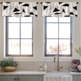 thumbnail image 4 of LALILO Kitchen Curtain Valance Marble Golden Rod Pocket Window Curtain 52"x 18" Set of 2, 4 of 6