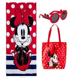 Tote Bag Polka Dot Beach Pool Girls Kids Set 3+ Disney Minnie Mouse Sun Hat 