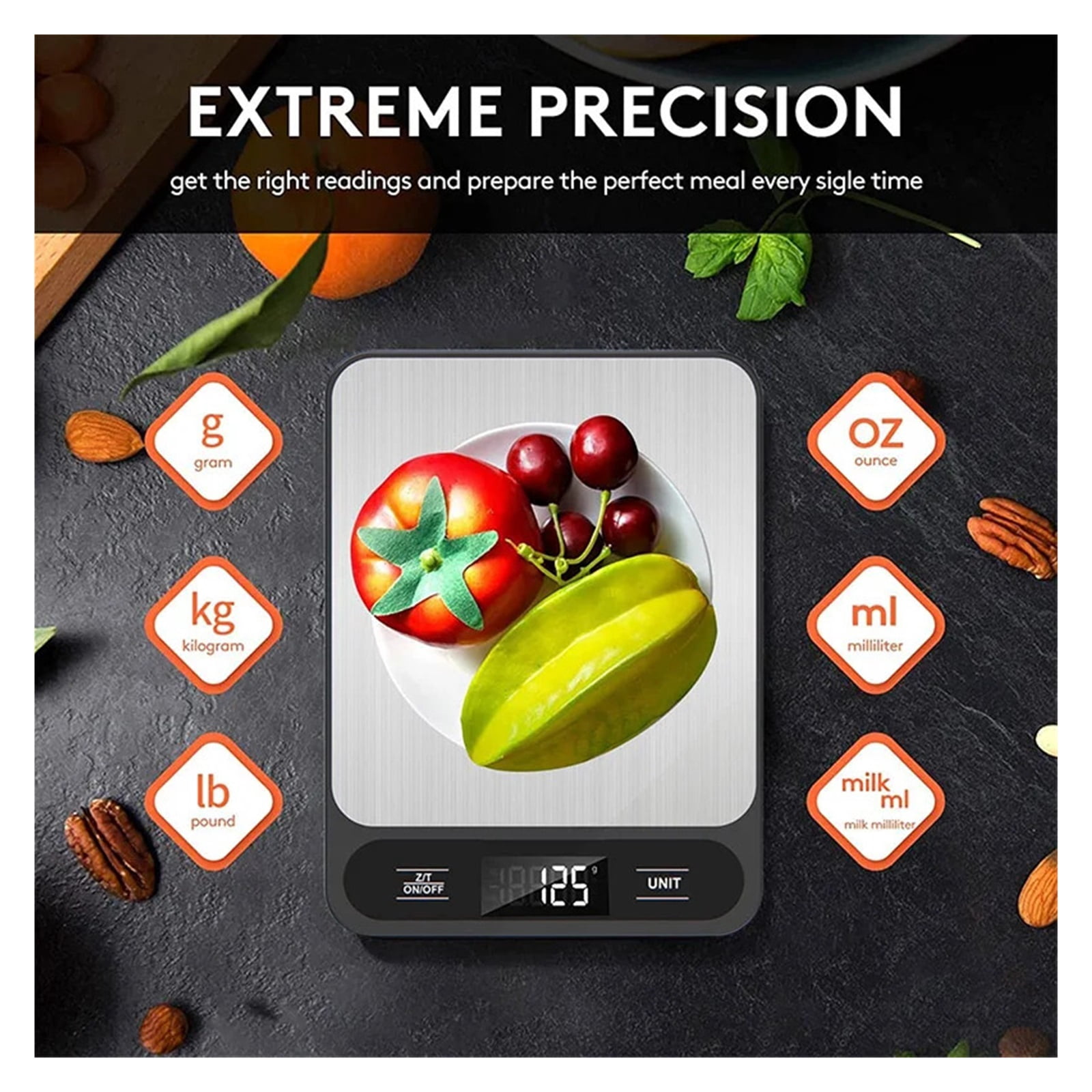 Digital Kitchen Scale Weight Scale Food Coffee Scales Smart Electronic Waterproof Digital Scale ,Multi Measuring Units