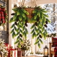thumbnail image 6 of Tyidzon 2Pcs Artificial Christmas Swags 30in Bendable Realistic Teardrop Pine Needle Branches for Front Door Wall Home Decor, 6 of 8