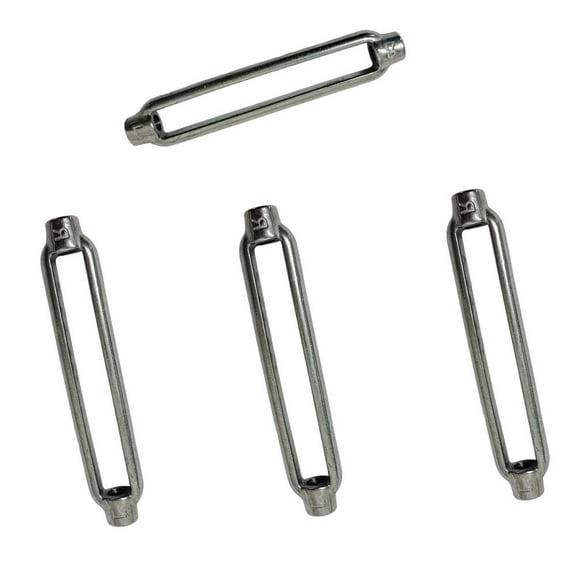 Marine Grade 5/16" x 3-5/8" Turnbuckle Body 800 Lbs WLL, Stainless Steel 4 Pcs