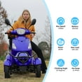 thumbnail image 3 of QEEKA 800W 4-Wheel Heavy Duty Mobility Scooter 60V/20Ah,31 Miles for Seniors 500lbs,Blue, 3 of 11