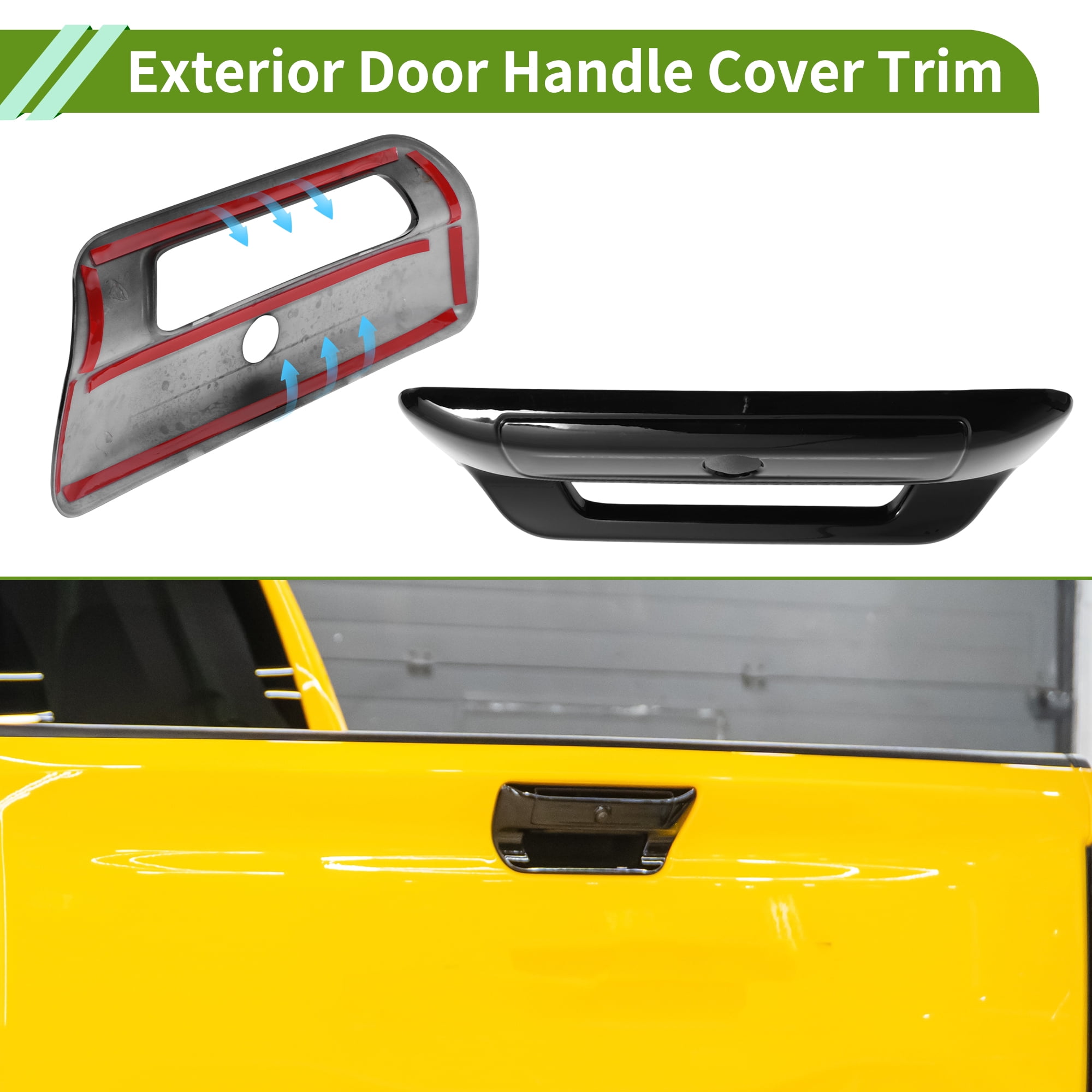 Unique Bargains Car Door Handle Cover Black for Dodge for Ram 1500 2500 3500 19-25