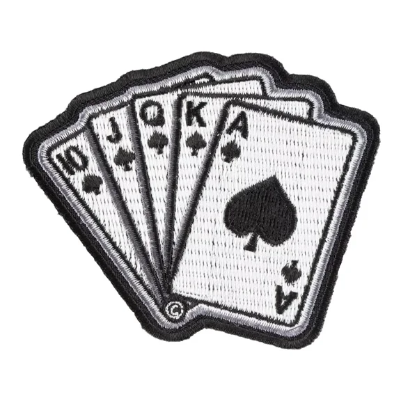 Royal Flush Spades Poker Hand Patch, Gambling Patches.