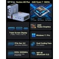 thumbnail image 6 of GMKtec Gaming Mini PC, 16GB RAM 512GB SSD, AMD Ryzen 7 5825U(Up to 4.50Ghz), Windows 11 Pro Mini Computers, Triple Display, Dual 2.5G LAN, Nucbox M5 Plus, 6 of 8