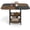 Natural+black, variant on SolaceHue 47.5-inches Dining Table for 4, Square Kitchen Table with 2-Layer Storage Rack, Mix-Colored Tabletop, Adjustable Foot Pads, Wooden Dinner Tables for Dinette, Living Room, Restaurant