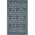 thumbnail image 2 of SAFAVIEH Cambridge Joseph Geometric Wool Area Rug, Ivory/Navy, 4' x 6', 2 of 8