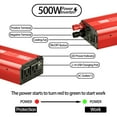 thumbnail image 3 of Inversor de corriente YSOLX 500 W DC 12 V a 110 V AC con 2 puertos USB, 3 of 6