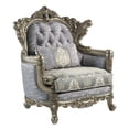 thumbnail image 3 of ACME Miliani Chair W/Pillow, Fabric & Antique Bronze Finish, 3 of 4