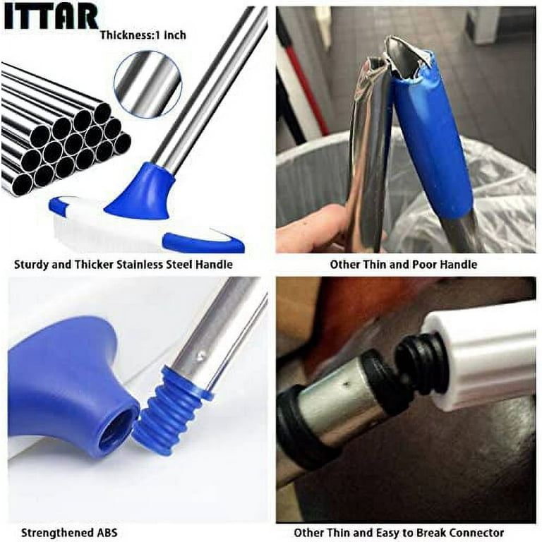 Ittar Grout Brush and Floor Scrub Brush with Long Handle, Stiff Bristles Grout Brush, Extendable Cleaning Brush Set for Floor, Tile, Deck, Patio
